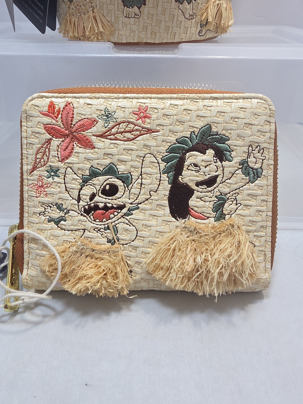 Loungefly Disney Lilo & Stitch Hula Floral Bucket Crossbody Bag & Wallet NWT - Picture 2 of 7